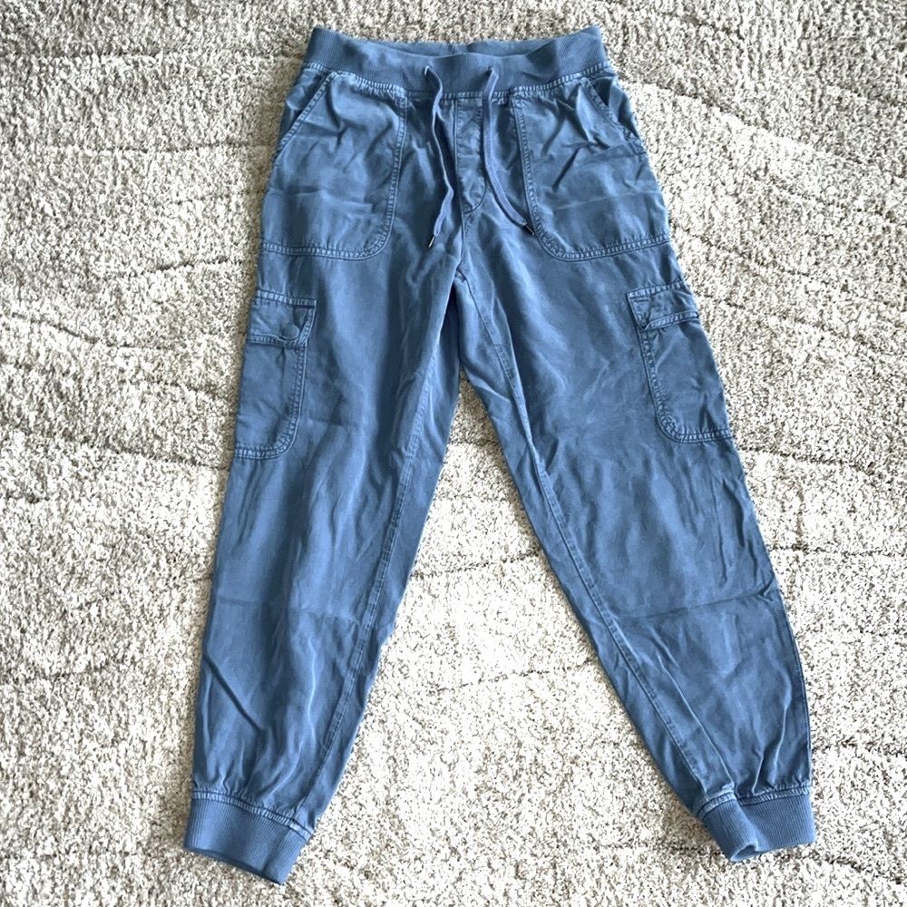 Soft blue cargo joggers